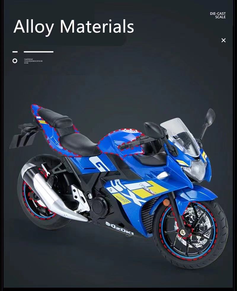 1:12 GSX-250R Alloy Racing Motorcycle Model