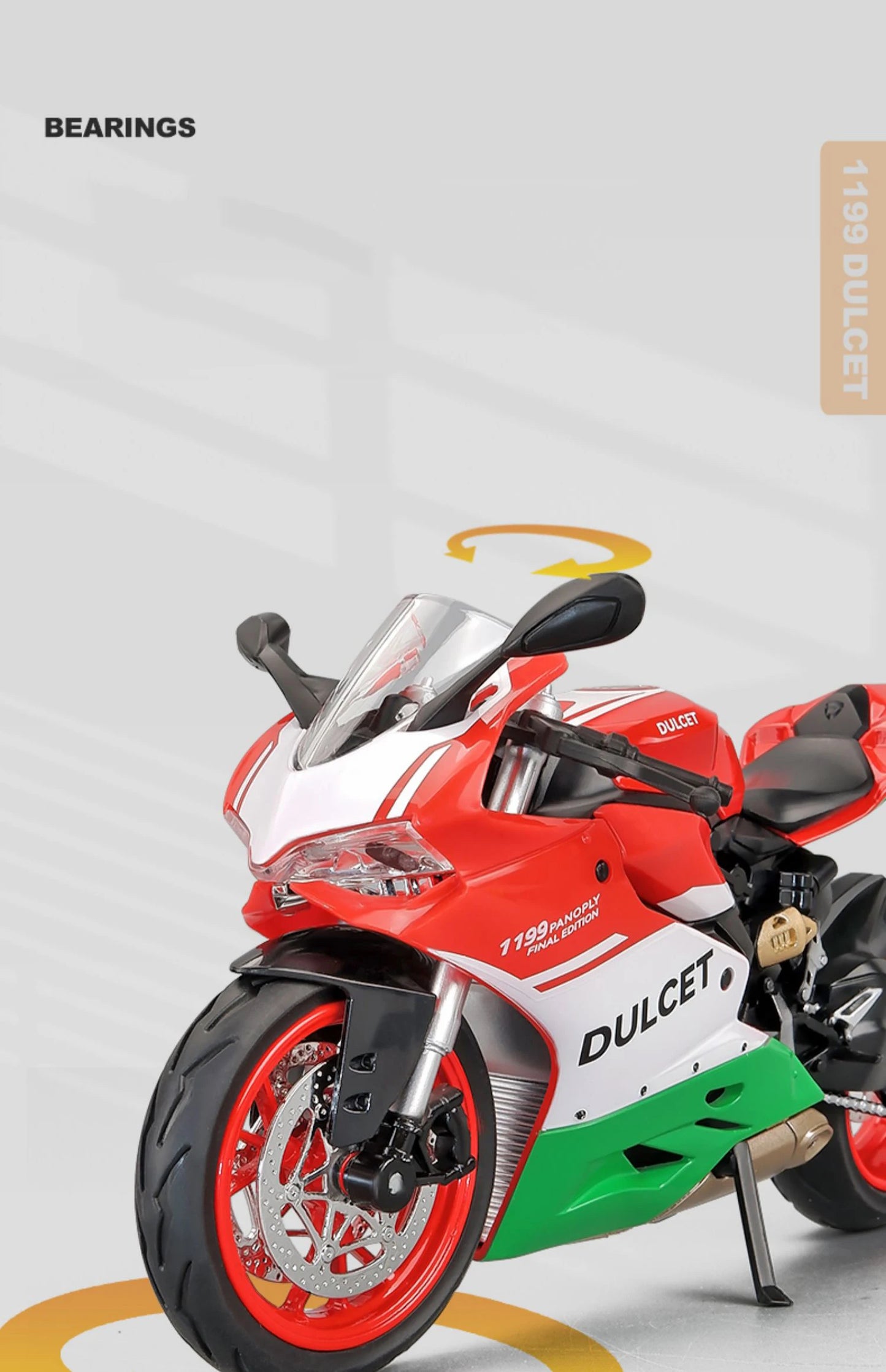 1:12 Dulcet 1199 Panigale Alloy Diecast Motorcycle Model